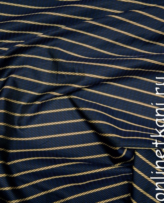 Ткань Жаккард 0049 цвет синий в полоску картинка 1