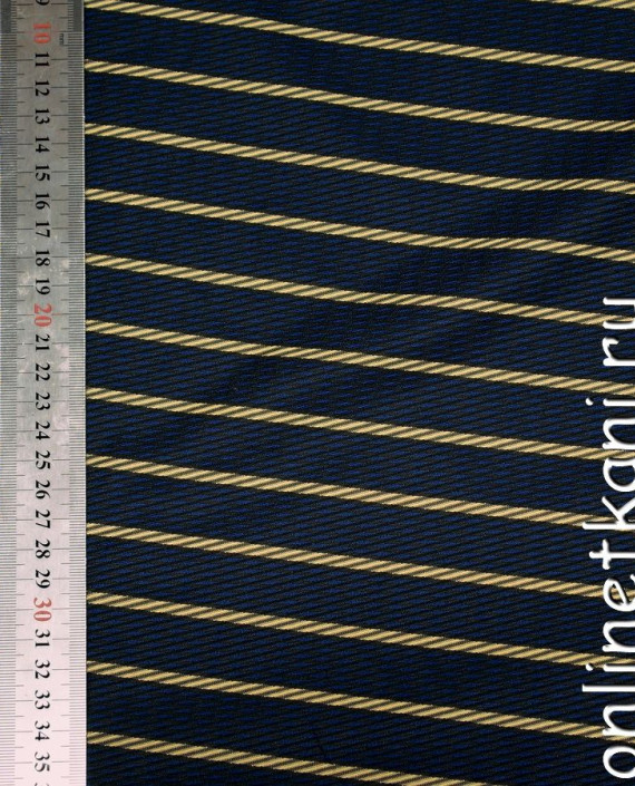 Ткань Жаккард 0049 цвет синий в полоску картинка 2