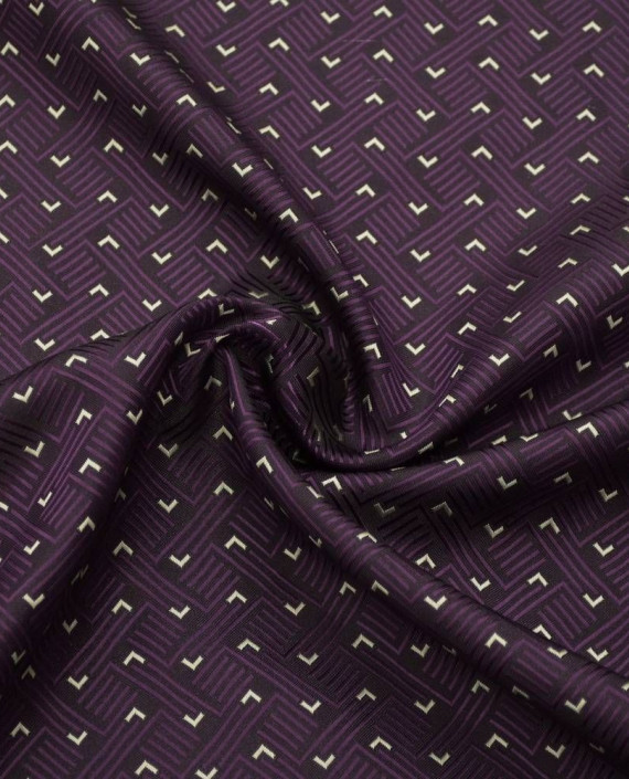 Ткань Жаккард 0099 цвет фиолетовый геометрический картинка