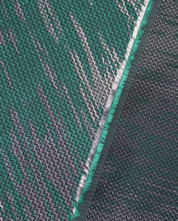 Ткань Жаккард 0109 цвет зеленый абстрактный картинка 1