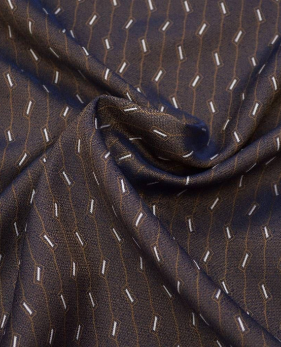 Ткань Жаккард 0120 цвет коричневый геометрический картинка