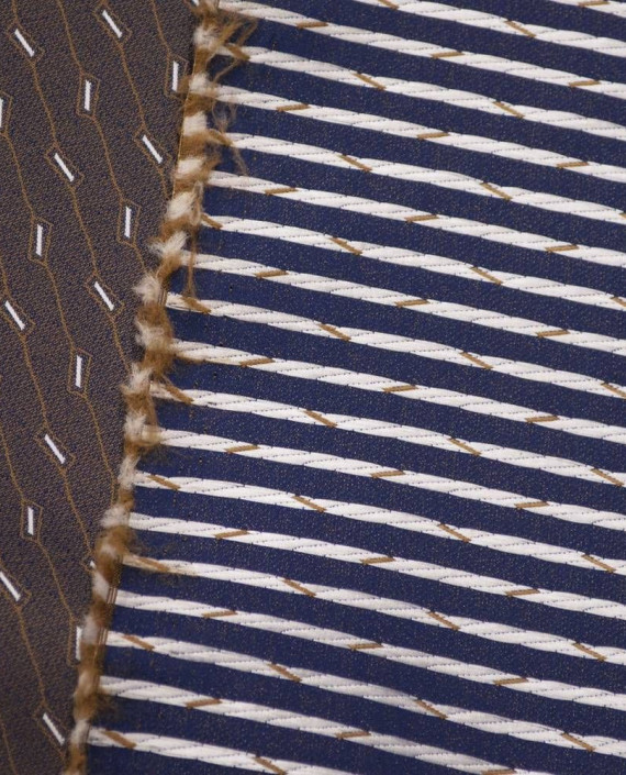 Ткань Жаккард 0120 цвет коричневый геометрический картинка 1