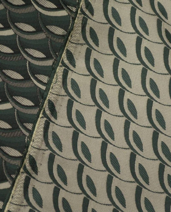 Ткань Жаккард 0123 цвет зеленый абстрактный картинка 2