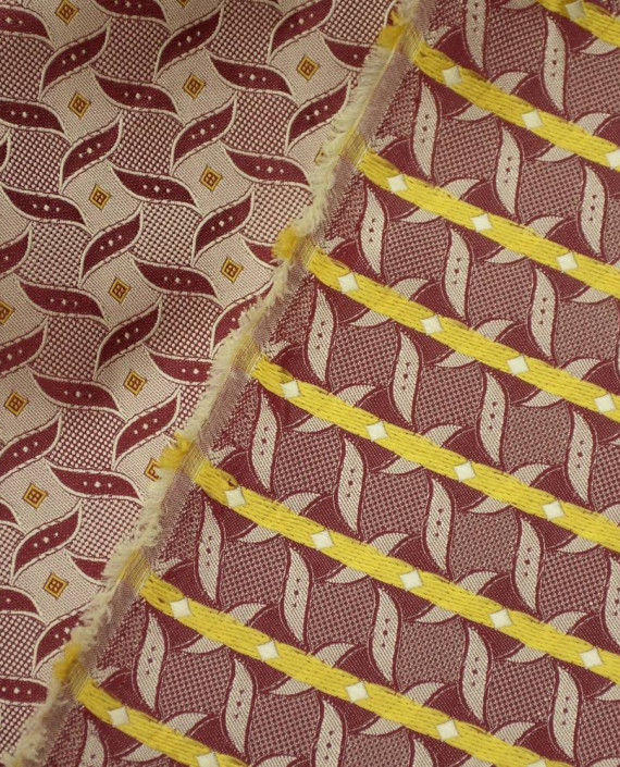 Ткань Жаккард 0128 цвет бежевый геометрический картинка 1