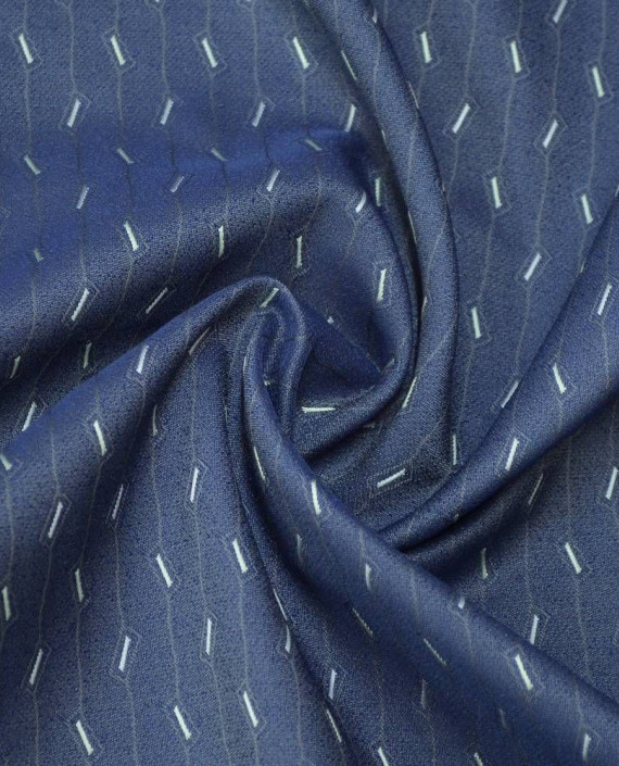 Ткань Жаккард 0167 цвет синий геометрический картинка