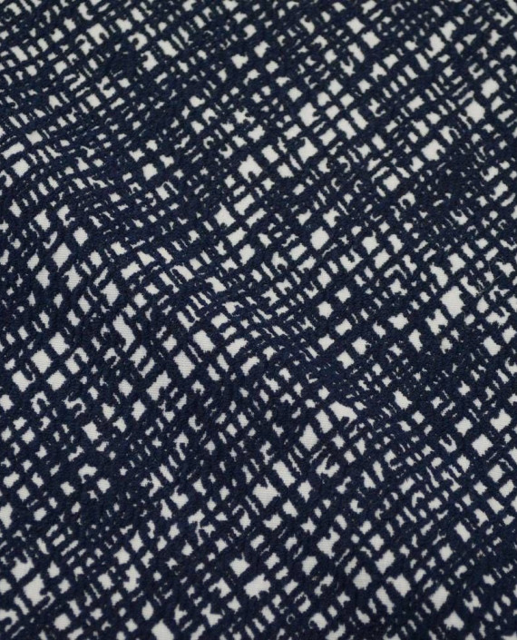 Ткань Жаккард 0173 цвет синий абстрактный картинка