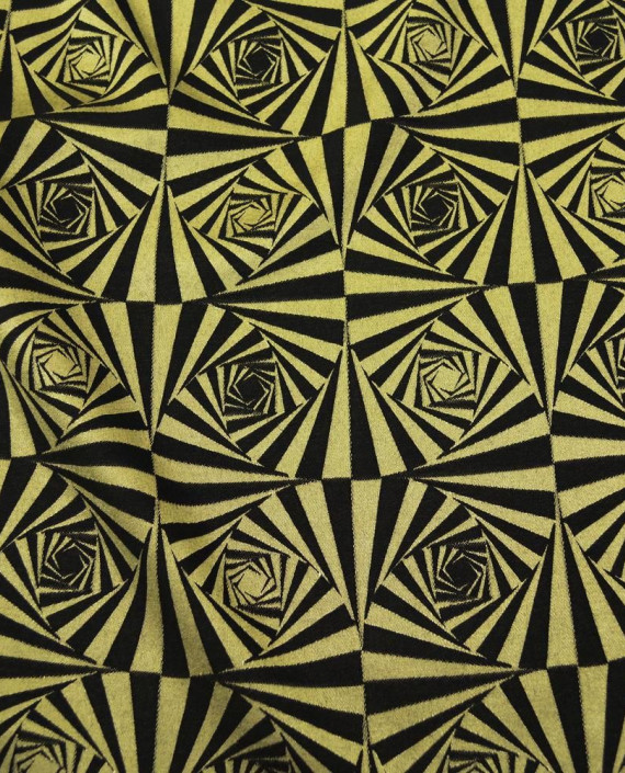 Ткань Жаккард Хлопковый 0192 цвет золотой геометрический картинка