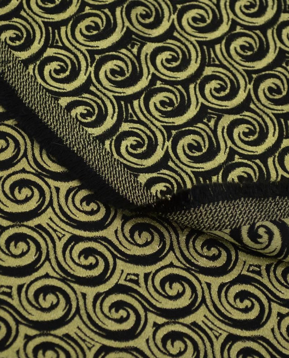 Ткань Жаккард Хлопковый 0193 цвет золотой геометрический картинка 2