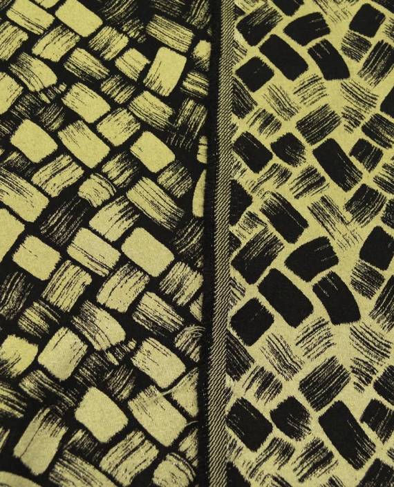 Ткань Жаккард Хлопковый 0194 цвет золотой геометрический картинка