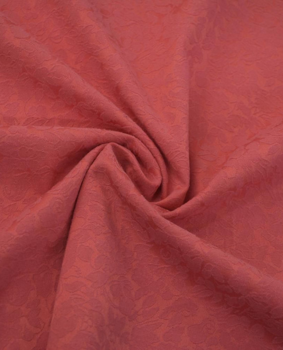 Ткань Жаккард 0179 цвет розовый цветочный картинка