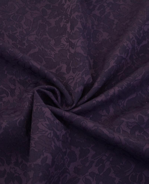 Ткань Жаккард 0180 цвет фиолетовый цветочный картинка