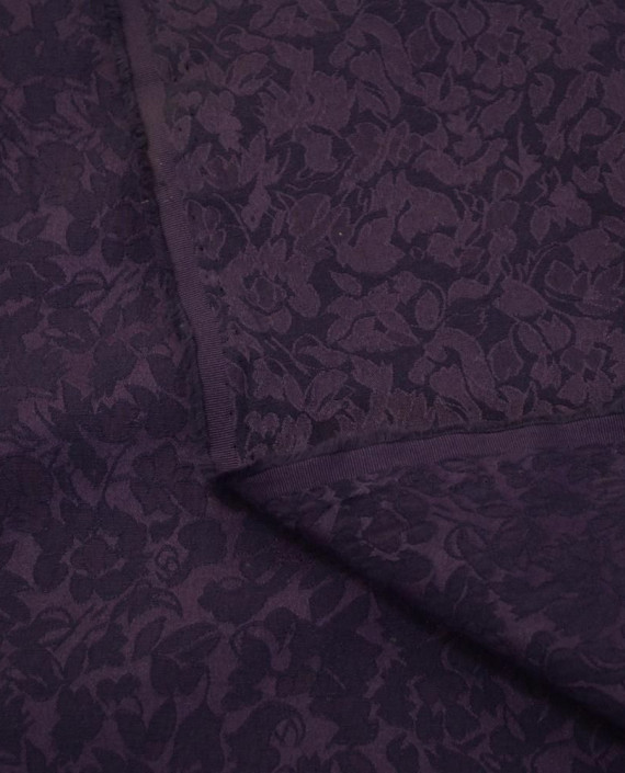 Ткань Жаккард 0180 цвет фиолетовый цветочный картинка 2