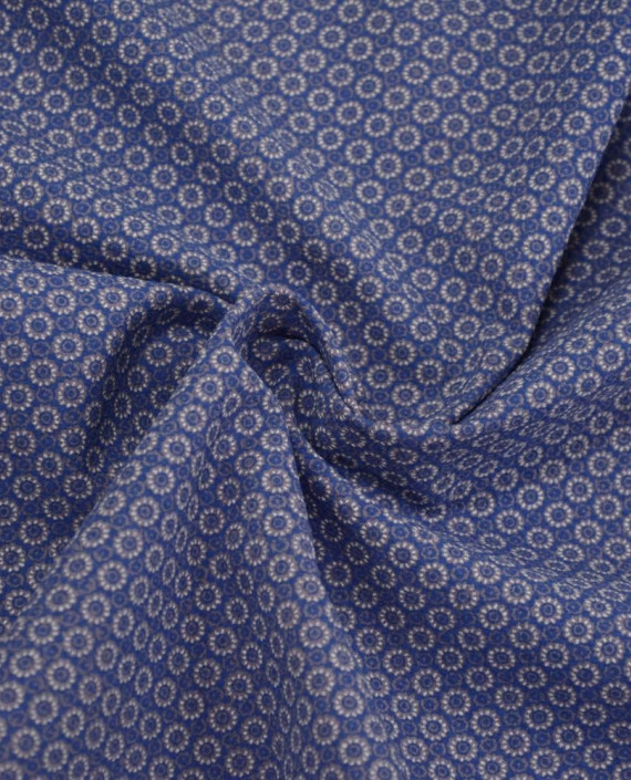 Ткань Жаккард Хлопковый 0203 цвет синий геометрический картинка