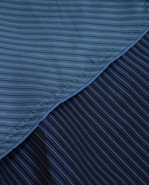 Жаккард Полиэстер 0209 цвет синий полоска картинка 2