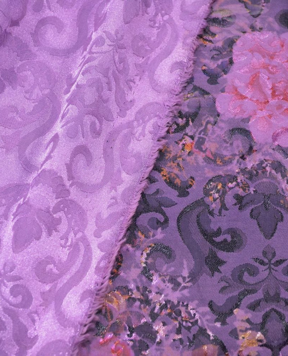 Жаккард Хлопковый 0223 цвет фиолетовый дамаск картинка 2