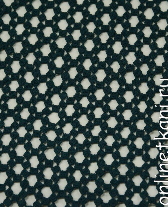 Ткань Гипюр 240 цвет синий геометрический картинка