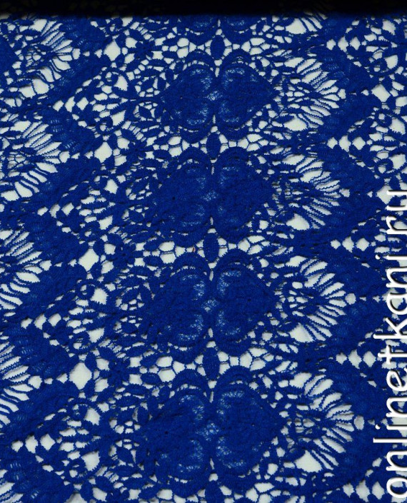 Ткань Кружево 253 цвет синий абстрактный картинка