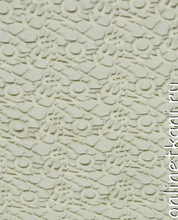 Ткань Гипюр 259 цвет белый абстрактный картинка