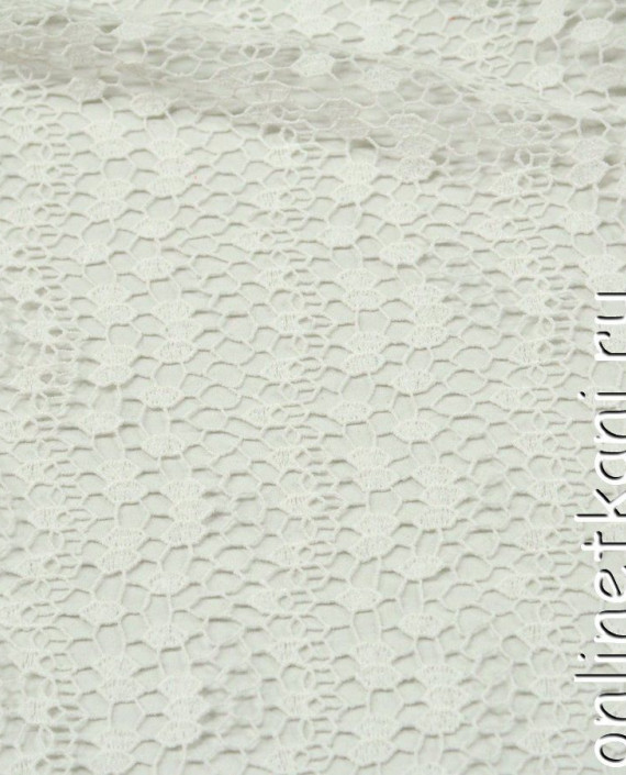 Ткань Гипюр 267 цвет белый абстрактный картинка