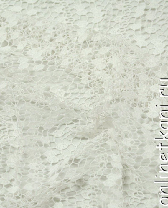 Ткань Гипюр 267 цвет белый абстрактный картинка 1