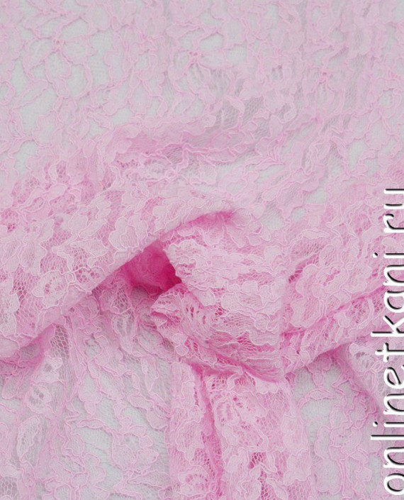 Ткань Гипюр 312 цвет розовый абстрактный картинка 2