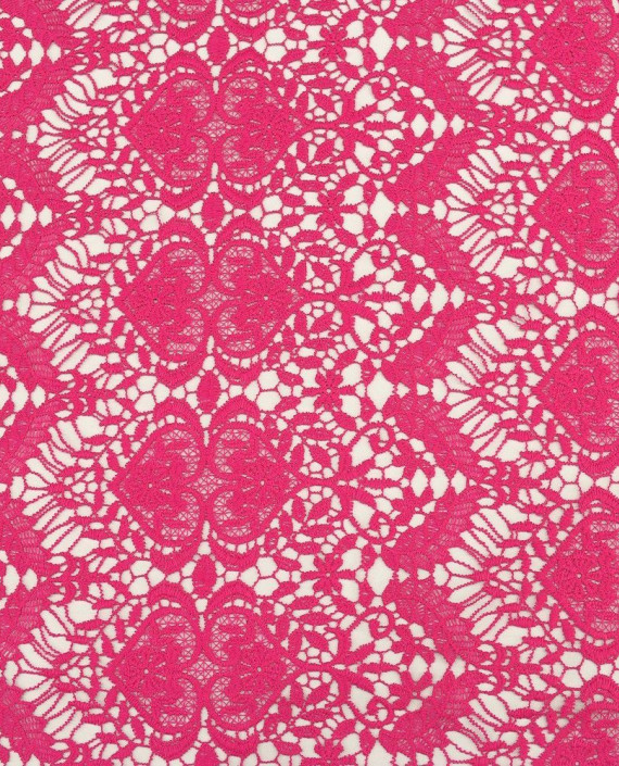 Ткань Гипюр 329 цвет розовый абстрактный картинка
