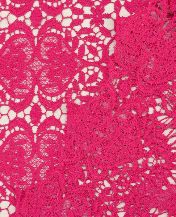 Ткань Гипюр 329 цвет розовый абстрактный картинка 1