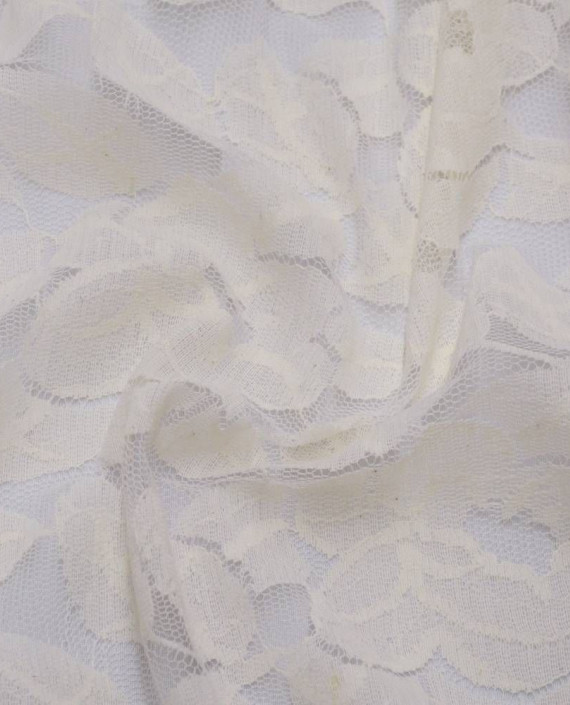 Ткань Гипюр 414 цвет белый цветочный картинка