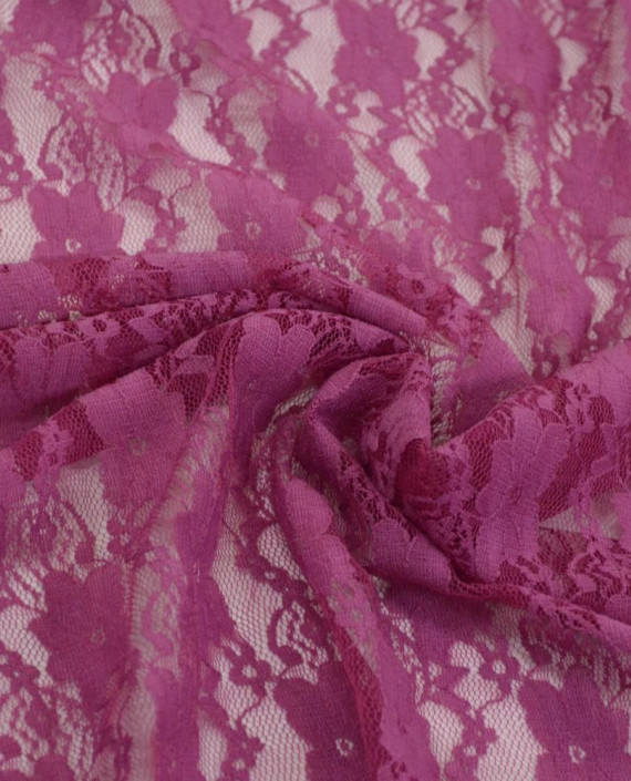 Ткань Гипюр Кружево 524 цвет розовый цветочный картинка