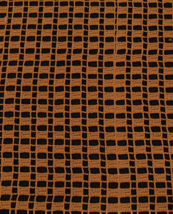 Кружево 664 цвет коричневый геометрический картинка