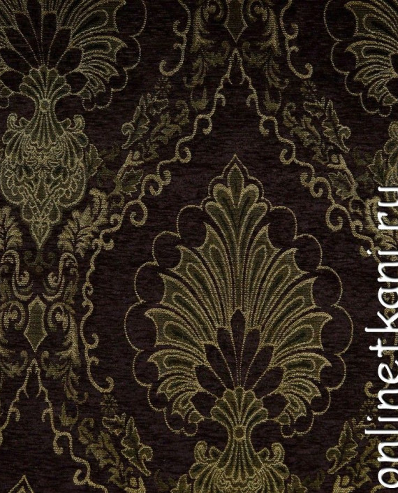 Ткань Гобелен 025 цвет коричневый абстрактный картинка
