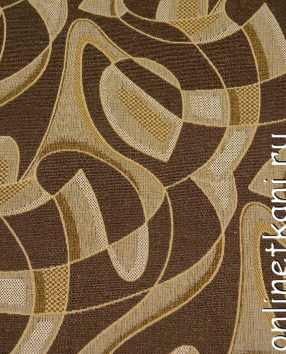 Ткань Гобелен 041 цвет коричневый абстрактный картинка