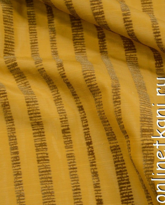 Ткань Портьерная 049 цвет желтый полоска картинка