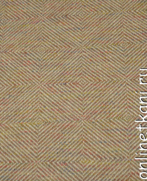 Ткань Гобелен 0024 цвет бежевый геометрический картинка