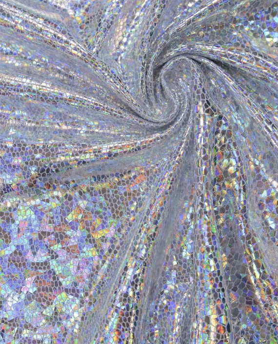 Последний отрез 1м Ткань Голограмма 1068 цвет разноцветный геометрический картинка