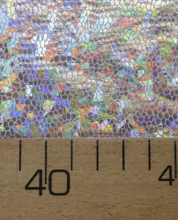 Последний отрез 1м Ткань Голограмма 1068 цвет разноцветный геометрический картинка 2