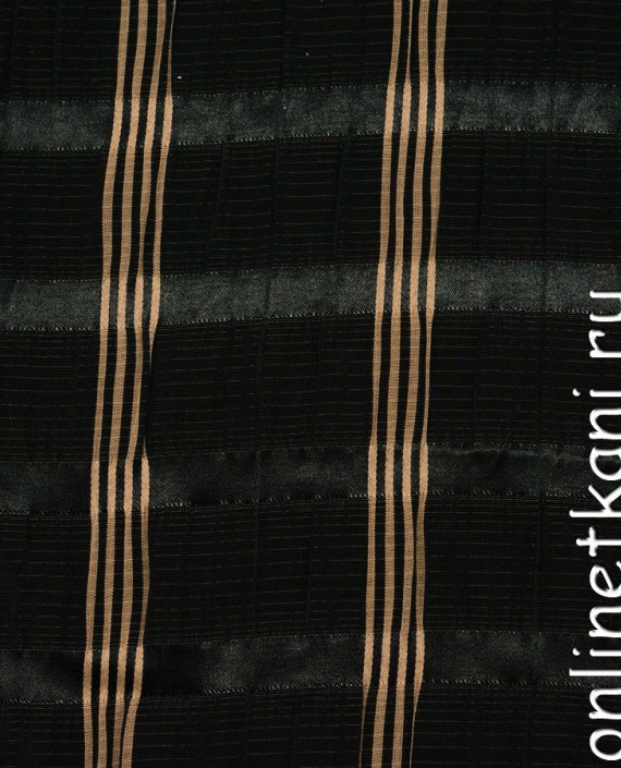 Ткань Хлопок Рубашечный 0376 цвет черный в полоску картинка