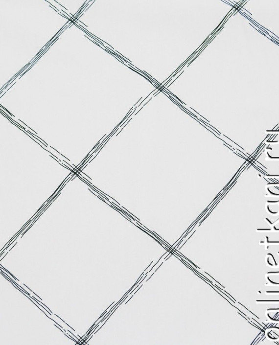 Ткань Хлопок Рубашечный 0377 цвет белый в клетку картинка