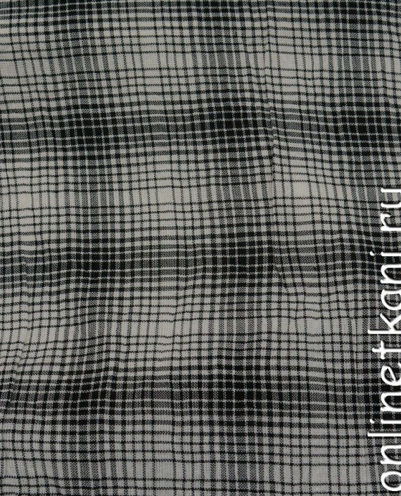Ткань Хлопок Рубашечный 0382 цвет серый в клетку картинка