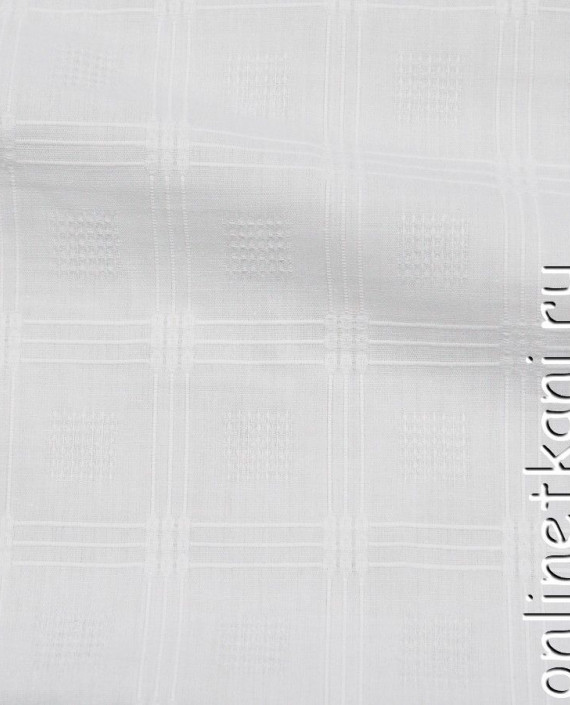 Ткань Хлопок Рубашечный 0387 цвет белый в клетку картинка