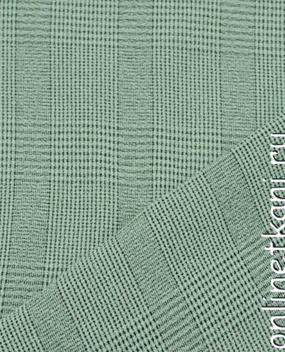 Ткань Хлопок Рубашечный 0393 цвет зеленый в клетку картинка
