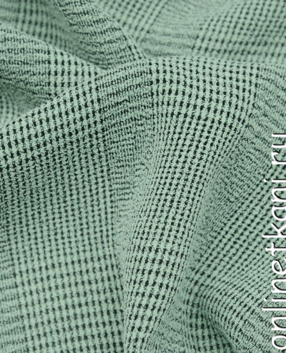 Ткань Хлопок Рубашечный 0393 цвет зеленый в клетку картинка 1