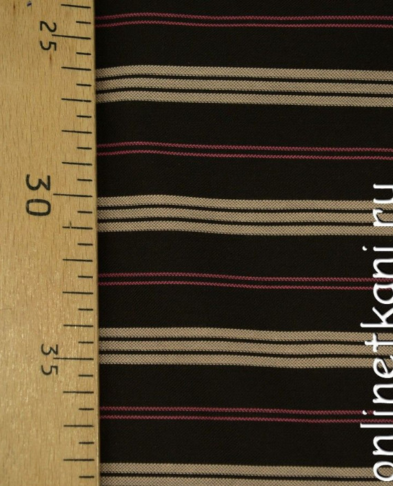 Ткань Рубашечная 0432 цвет черный в полоску картинка 2