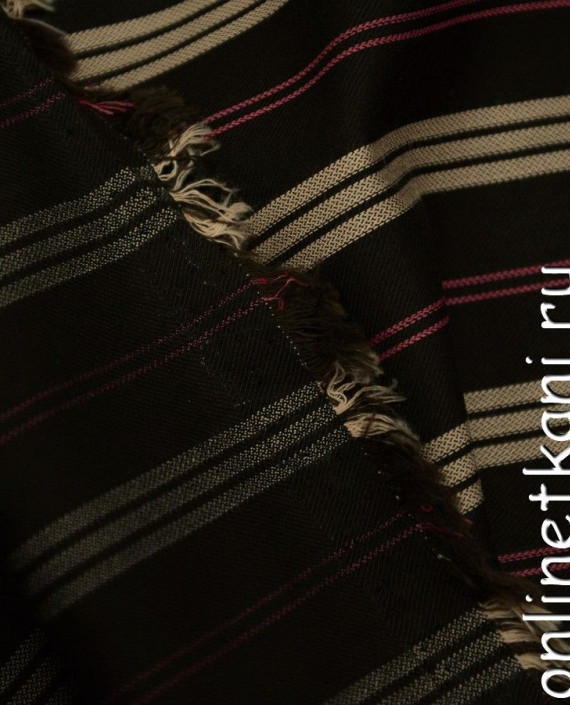 Ткань Рубашечная 0432 цвет черный в полоску картинка 1