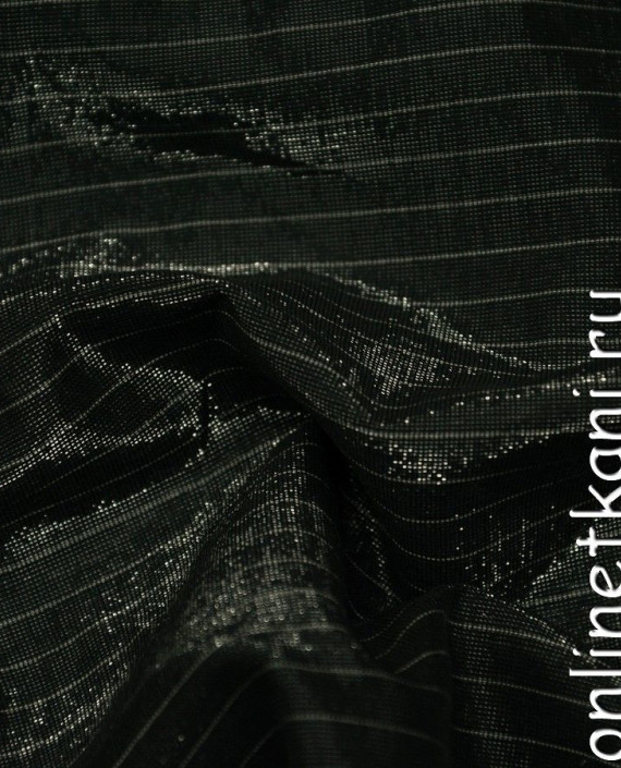 Ткань Рубашечная 0440 цвет черный в полоску картинка 2