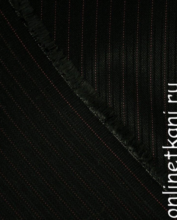Ткань Рубашечная 0441 цвет черный в полоску картинка 1