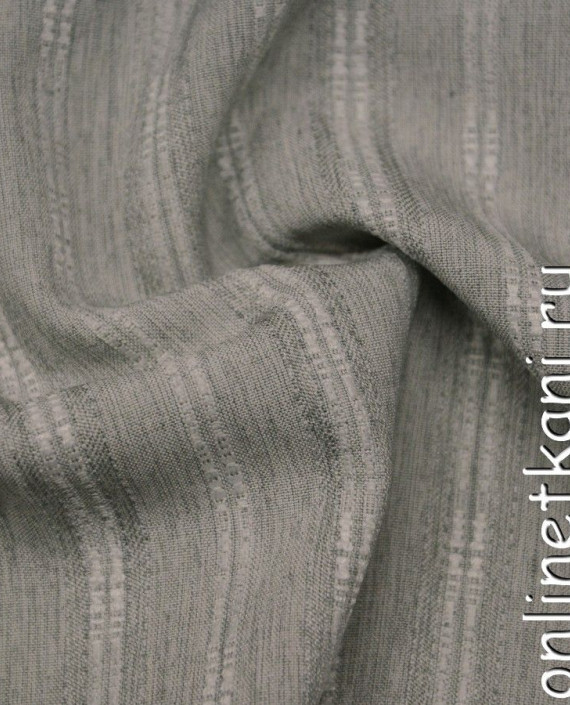 Ткань Рубашечная 0447 цвет серый в полоску картинка 1
