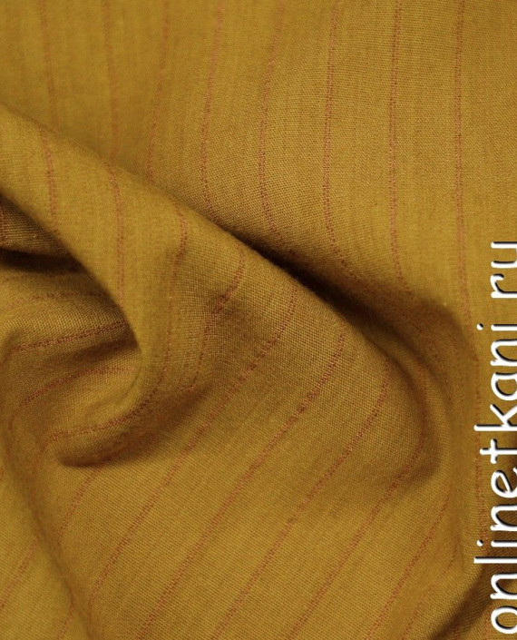 Ткань Рубашечная 0458 цвет оранжевый в полоску картинка 1