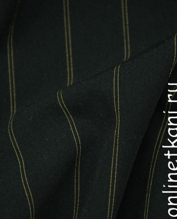 Ткань Рубашечная 0463 цвет черный в полоску картинка 1