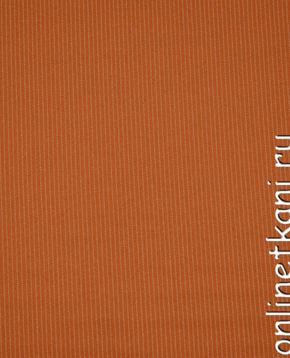 Ткань Рубашечная 0464 цвет оранжевый в полоску картинка 2